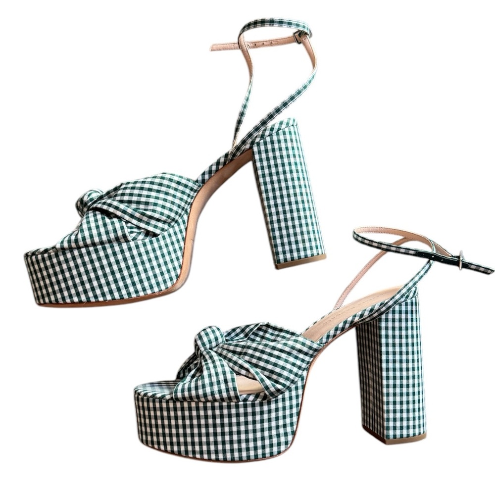 LOEFFLER RANDALL size 10 “Roz Knot Platform Sandal” high heel sandal